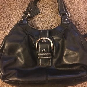 Large coach purse with 3 compartments